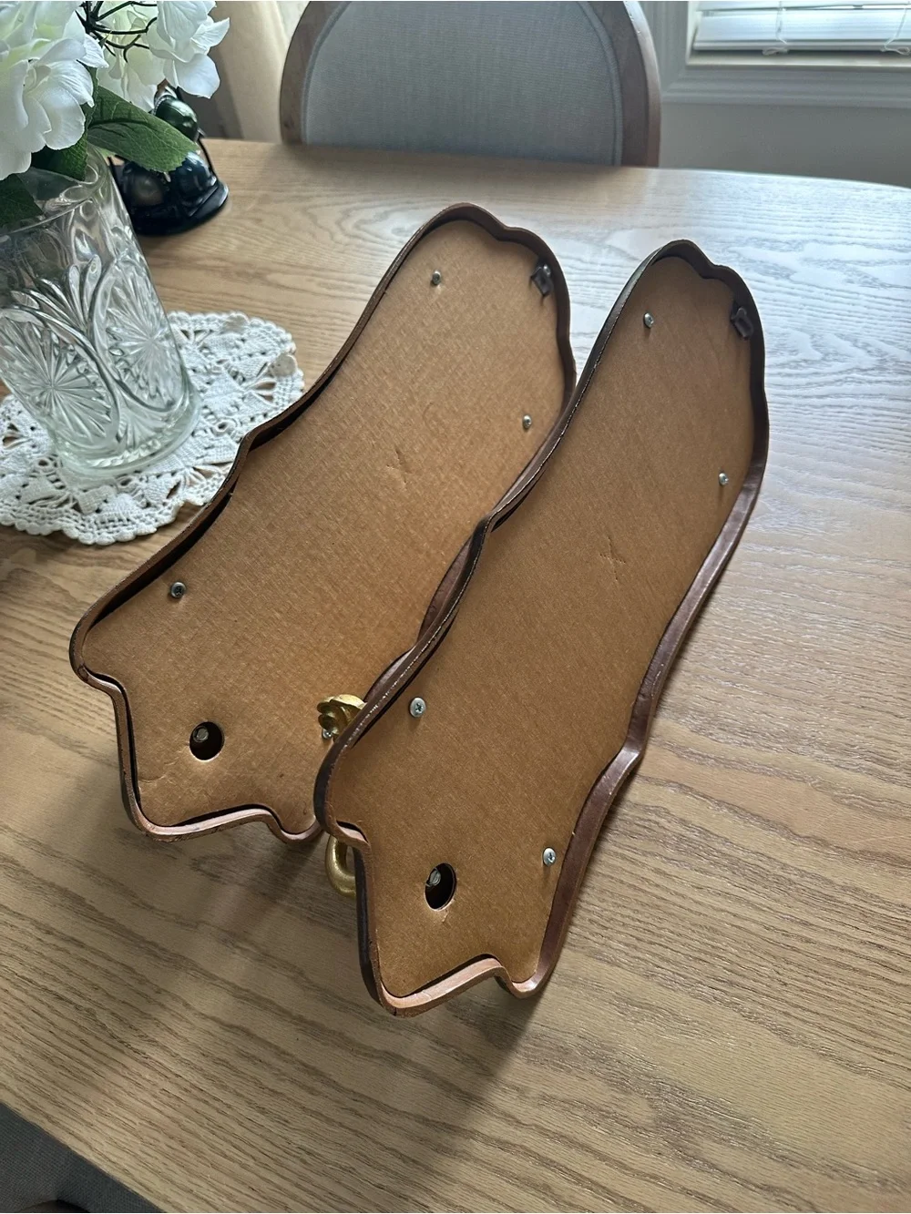 Home Interiors Sconce Set Wall Mirrors with Gold Trim Candleholders Homeco